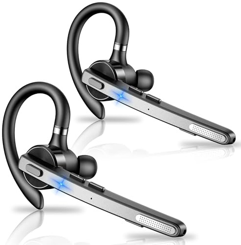 New Bee Bluetooth Headset mit 72h Spielzeit mit Ladecase V5.1 Wireless | Freisprech Headset und CVC 8.0 Dual ENC Geräuschunterdrückung Mikrofon Bluetooth-Ohrhörer für iPhone/Android /Laptop