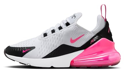 Nike Women's Air Max 270 Sneakers, Pink/White/Black, 5 UK