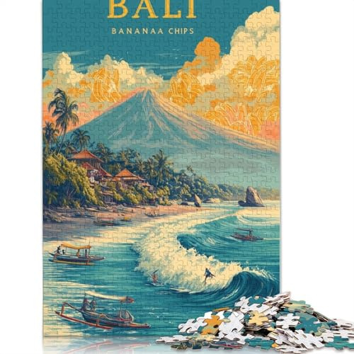 300-teiliges Puzzle für Erwachsene Bali Paradies Kreatives quadratisches Puzzle für Erwachsene, Holzpuzzle Heimdekoration Puzzle 300 Teile (40x28cm)