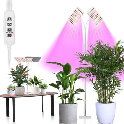 Lampe Horticole Led Spectre Complet 70-180cm Hauteur Réglable | Auto on/off 3/9/12H, 252 LEDs, 9 niveaux de luminosité, 3 modes d'éclairage pour Plantes D'intérieur