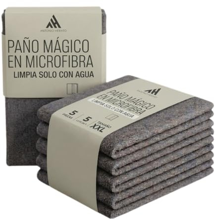 Odipie Paños Mágicos Antonio Herato, 5 Piezas Paños de Limpieza Reutilizables para Vidrio, Bayetas Microfibra Sin Rayas Súper Suaves Lavables, Trapos de Limpieza para Hogar Cocina Coches Ventanas