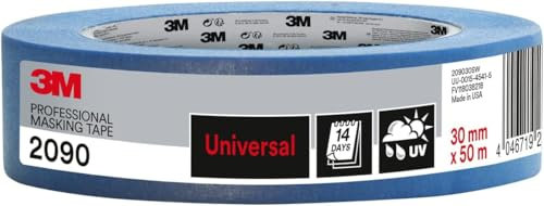Scotch Nastro di mascheratura professionale 3M 2090 universale, 30 mm x 50 m, 1 Rotolo/Confezione
