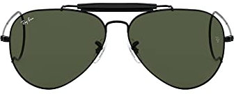 Ray-Ban Unisex 0rb3030 58 Sonnenbrille, Schwarz (Gestell: Schwarz, Gläser: Grün Klassisch L9500), Large (Herstellergröße