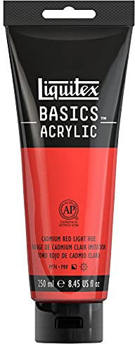 Liquitex Basics Acrylfarbe 250 ml Rosso di cadmio chiaro (imitazione)