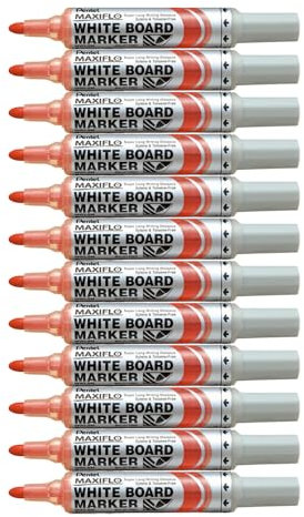 Pentel Maxiflo MWL5M Boardmarker 12 Stück rot