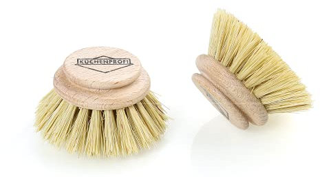 Küchenprofi Zwei Ersatzbürsten zu Spülbürste, Holz, Beige, 4 x 4 x 4 cm, 2-Einheiten, K1109430002