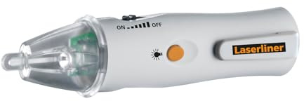 Laserliner AC Check Spannungsprüfer 5–1000V AC | Kontaktlos, Kabelbruch-Detektion, Empfindlichkeitsregelung, LED-Signalisierung, Integrierte Lampe
