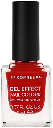 KORRES Natural Gel Effect Nail Colour, Royal Red 11 ml, Vegan