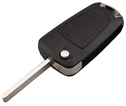 OPELKS01 - Ersatz Schlüsselgehäuse mit 2 Tasten Autoschlüssel Klappschlüssel Schlüssel mit Rohlingtyp HU100 (für OPEL (KS01)