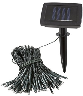 Heitronic Solar LED Lichterkette 100 warmweiße LED mit