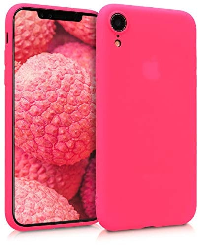 kwmobile Custodia Compatibile con Apple iPhone XR Cover - Back Case per Smartphone in Silicone TPU - Protezione Gommata - rosa shocking