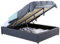 IDMarket - Lit Coffre Double Miami avec sommier 140 x 190 cm PVC Gris