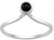 eeddoo® Damen Prinzessin-Ring aus Sterling Silver 925 in Diadem-Form mit farbigen Edelstein verziert (Schwarz, 62 (19.7))