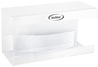 MaiMed Handschuhspender Acryl mit Feder, Größe:1-fach. 246 x 106 x 135 mm