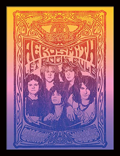 Pyramid International Aerosmith (Let Rock Rule) 30cm x 40cm Framed, Collectors Print - A Stunning Artwork to Enhance Your Collection or Living Space, One Size