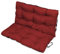 SuperKissen24. Sitzkissen Bankkissen Bankauflage für Gartenbank - 120x50 cm und Rückenlehne 120x60 cm - Outdoor und Indoor - Bordeaux