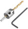 Punta Trapano Svasatore, Alesatore per la Lavorazione del Legno, Alesatore con Codolo Tondo con Chiave Esagonale(4mm)