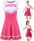 ThreeH Musikalische Uniform der Highschool-Mädchen Kostüm Cheerleader Kostüm Outfit Einheitsgröße No Pom-Pom,Rose