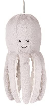 Flow Amsterdam, Plüschtier Herzschlag, weißes Geräusch, Baby | Olly das Puppen | Grau | Plüschtier mit Musik zum Einschlafen | Timer