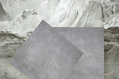 Piastrella in porcellana effetto cemento grigio, 70 cm x 70 cm x 1 cm, colore: grigio