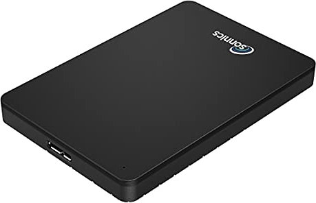 Sonnics 500GB Schwarz Externe tragbare Festplatte USB 3.0 kompatibel mit Windows-PC, Mac, Smart TV, Xbox One und PS4