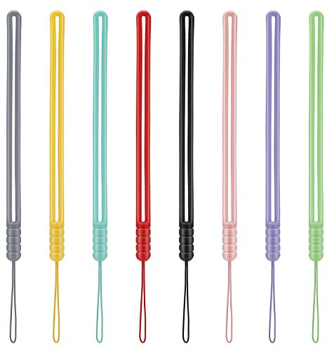 cobee Silikon Handgelenk Schlüsselband, 8 Stück bunt für Handys USB Schlüsselanhänger Geldbörse Kameras ID Tag Abzeichen MP3 MP4