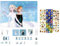 Undercover DFTW8025- Frozen - Adventskalender für Kinder, Mehrfarbig, ca. 45 x 32 x 3 cm + GRATIS 3er Set Sticker