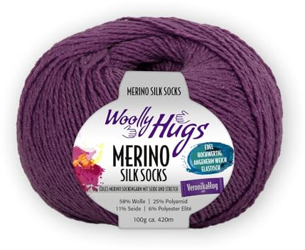 Woolly Hugs Merino Silk Socks ca. 420 m col. 247 100 g