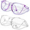 LeonDesigns Z87.1 Anti Fog Safety Glasses Blue Light Blocking Anti Dust UV Protection Glasses for Men Women (Square White+Lila1)
