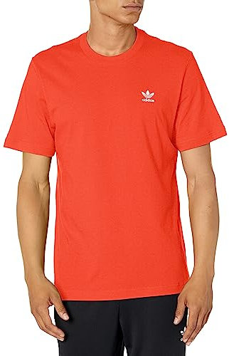 adidas Originals Men's Trefoil Essentials T-Shirt, Preloved Red, XS