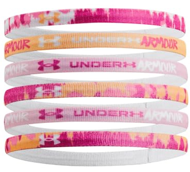 Under Armour Haarbänder für Mädchen, 6 Stück, (686), Astro-Rosa/Rosa/Weiß, Einheitsgröße