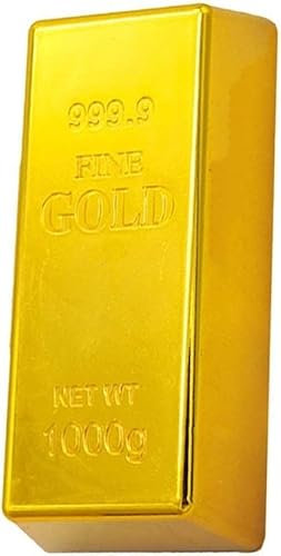 OIDESA Door Stop,Door Stopper,Door Wedge Fake Gold Bar Golden Brick Bullion Door Stopper Paperweight Gold Doorstop Door Wedge Pirate Treasure Prop Movie Prop Novelty Gift for Home Party Decoration