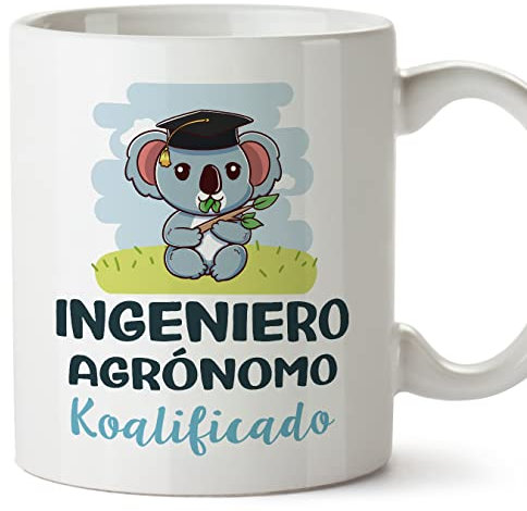 MUGFFINS Tazas para INGENIERO AGRÓNOMO hombre - En Español - Koalificado/koalificada - 11 oz / 330 ml - Regalo original y divertido