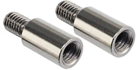 Chniafin 2 Pieces Chrome Arcade Joystick Shaft Extender Game Controller Joystick Extension Rod Screw for SANWA/Seimitsu Joystick extension rod screws gaming accessories metal