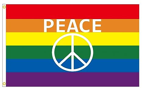 Bandiera Pace Arcobaleno Bandiera Appesa Decorazione Bandiera All'Aperto Impermeabile Decorazione Esterna Appesa Decorazione Esterna Decorazione Vacanze Puntelli