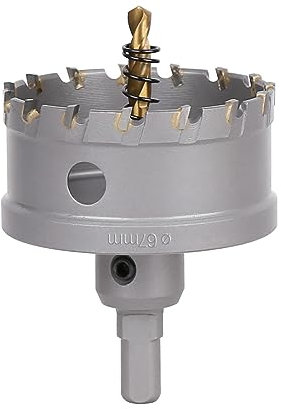 Vearter 67mm Scie Cloche en Métal, Carbure Tungstène Coupeur TCT Trou avec Foret de Centrage, pour Acier Inoxydable, Alliage, Cuivre, Fer, Plastique, Fibre de Verre