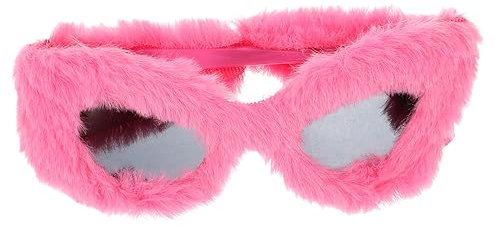Amosfun Plüsch-punk-brille Partybrille Karnevalsbrille Sonnenbrille Für Erwachsene Halloween-cosplay-brille Coole Brille Für Teenager Vintage-sonnenbrille Requisiten Fräulein Stk Lustig