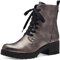MARCO TOZZI Damen Stiefeletten zum Schnüren mit Blockabsatz mit Reißverschluss, Silber (Pewter), 39 EU