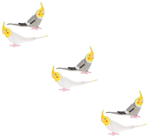 UPKOCH 6stücke Lebensechte Papagei Deko-Figur Künstliche Vogel Skulptur Für Garten Balkon Und Innenräume Realistische Ornamente Aus Leichtem Langlebigem Material Fröhliche