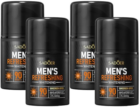 ISAKEN Sun Protection Sonnencreme LSF 90 für Herren, Wasserfester Sonnenschutz Creme für Schutz vor UVA- & UVB-Strahlung, Anti-Aging Gesicht Sonnenschutz Milch 50ml