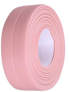 dijiusidy Dichtungsstreifen, wasserdicht, schimmelfest, Wandaufkleber, Anti Schimmel Klebeband, Küchenspüle, Arbeitsplatte, Restaurant, 3.2 m * 2.2 cm Rosa