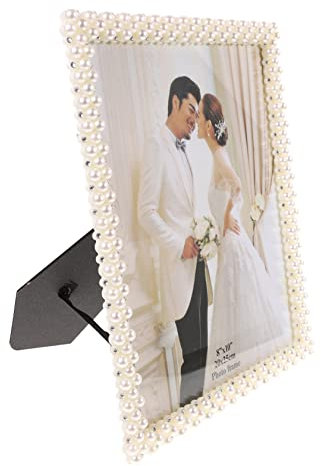 TOPPERFUN Fotorahmen aus Kunstharz Kristallbild Bilderrahmen aus Kristall elegant kreativrahmen Hochzeitsdekoration Wohnkultur Desktop-Ornament zarter Fotorahmen Haushalt Dekorationen Europa