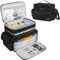 Caja de costura extra grande, bolsas de costura de doble capa, organizador portátil para accesorios de costura y herramientas de costura (solo bolsa), Black, XL, moderno