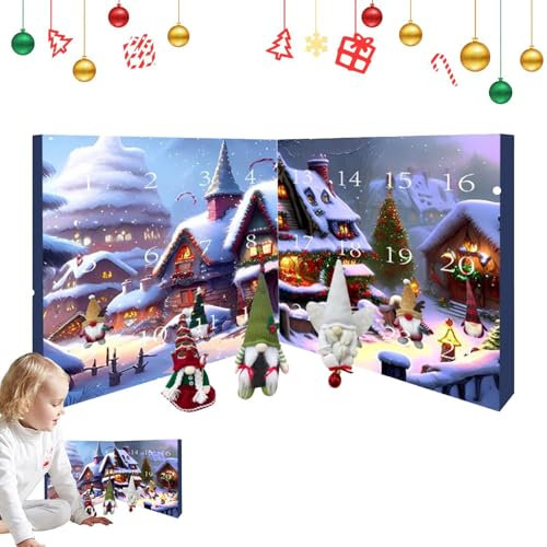 Weihnachten Plüsch Wichtel Adventskalender | Wichtel Spielzeug Adventskalender 2024 | Zwerge Figuren Weihnachten Countdown Kalender | Weihnachten Home Tischdekorationen