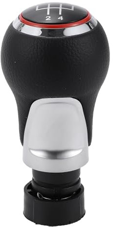 Partuto 5-Gang-Schaltknauf - Schaltknauf für Audi A3 8P 2003-2013 Kunststoff Kunstleder Schwarz Rot - 1 Stück