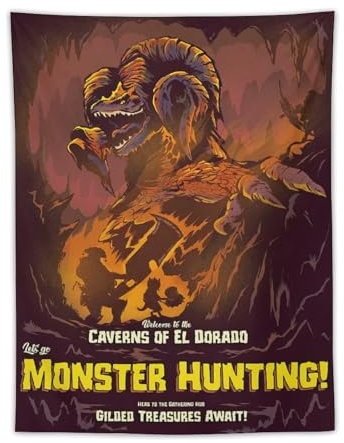 Wandtapisserie, Motiv: Cavens of EL Dorado MH, Videospiel-Poster, Wandtapisserie, Kunstgemälde, Bild, Schlafzimmerdekoration, Zuhause, 76,2 x 101,6 cm