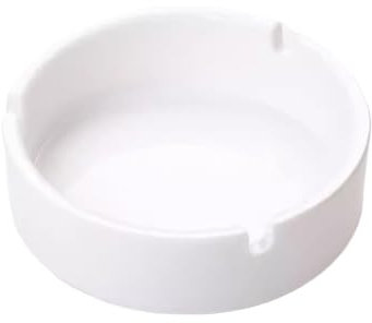 YQINQIN83B Haushaltsaschenbecher 10 STÜCKE Aschenbecher Bunte Aschenbecher for Hotel Hotel Cafe Home Restaurant Bar Imitation Porzellan Kunststoff Aschenbecher Für Zigaretten(Weiß)