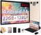 DEERTiME Newest Tablet 10 Pulgadas Android 14, 8-Core 2.0 GHz, 22GB RAM+128GB ROM, Widevine L1, 5G WiFi, BT5.0, 8000mAh, GMS Certificado, Widgets, Tablet PC con Funda, Teclado y Ratón - Oro