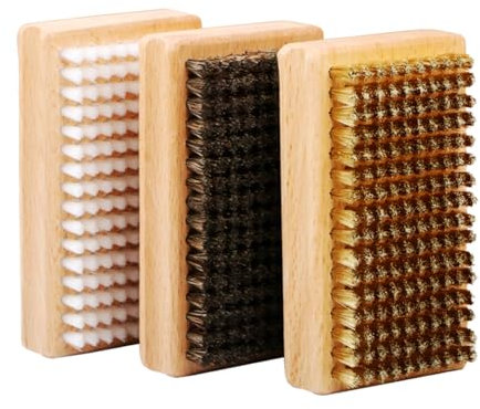 DONGKER Skibürsten Set, 3 Stuck Snowboard Wachsbürsten, einschließlich Nylonbürste, Rosshaarbürste und Kupferbürste, Ski Reinigungsbürste für Alpin-, Snowboard und Nordic-Ski