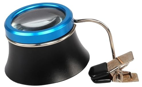 Asuinxurr Brillenlupe zum Anklipsen, 20-Fache Uhrmacherlupe, Juwelierlupe, Vergrößerungsglas, Uhrmacher-Schmuckuhr-Reparaturwerkzeug